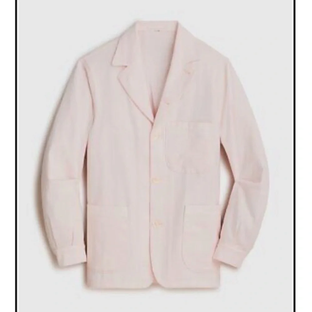 J.Crew NWT Wallace & Barnes Chore Blazer Light Pink Cotton 36R Resortwear Preppy